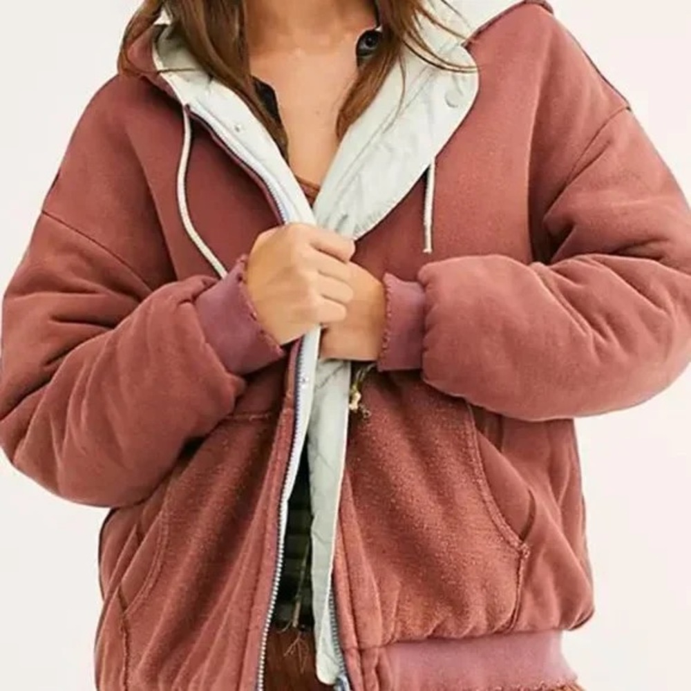 Free People Black Run Reversible Puffer Jacket